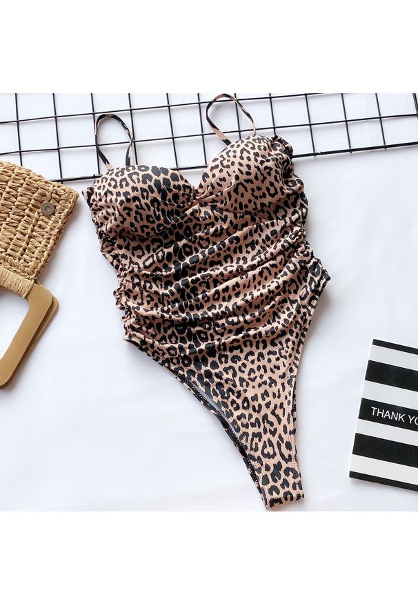 Intica - Strój kąpielowy z cienkimi ramiączkami na plażę i basen Tahmina. Materiał: materiał