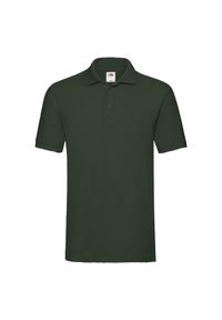 FRUIT OF THE LOOM - Męska Koszulka Polo Premium. Typ kołnierza: polo. Kolor: zielony