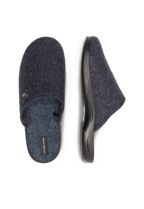 Home & Relax Kapcie 020/PET Granatowy. Kolor: niebieski. Materiał: materiał