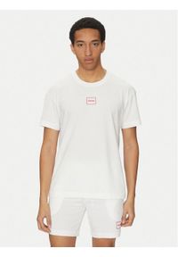 Hugo - HUGO T-Shirt Laze 50525236 Beżowy Relaxed Fit. Kolor: beżowy. Materiał: bawełna