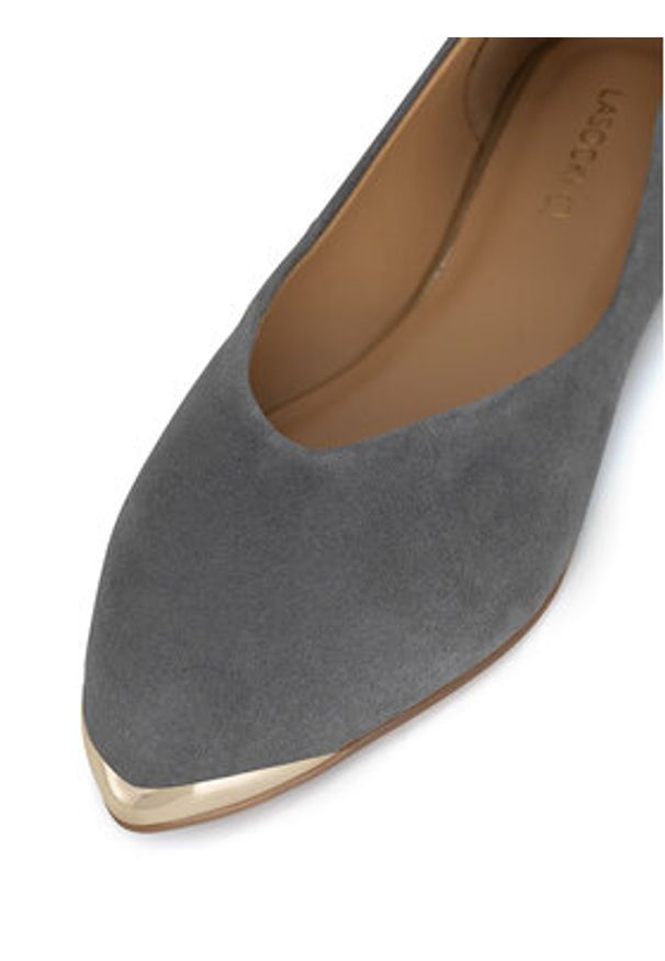 Lasocki Baleriny RST-NOEL-36 Szary. Kolor: szary. Materiał: zamsz, skóra