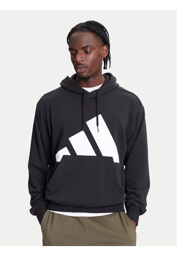 Adidas - adidas Bluza Essentials Big Logo IN6164 Czarny Regular Fit. Kolor: czarny. Materiał: syntetyk, bawełna