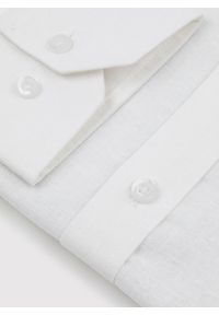 Pako Lorente - PAKO LORENTE – Biała koszula z lnu i bawełny. Kolor: czarny, niebieski, biały. Materiał: bawełna, len. Długość rękawa: długi rękaw. Długość: długie. Sezon: wiosna, lato #7