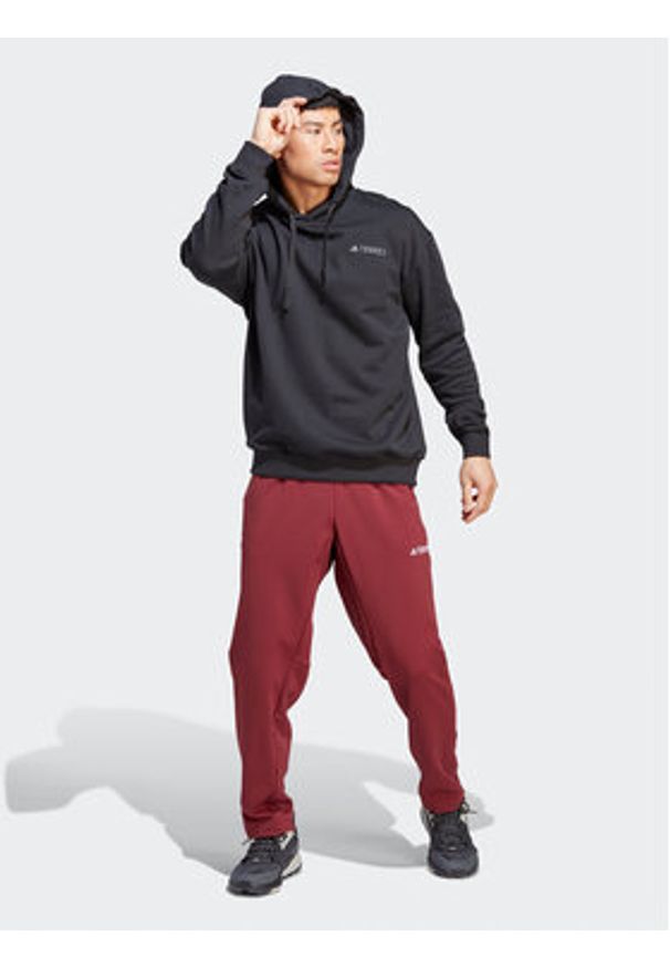 Adidas - adidas Bluza Terrex Logo IB6565 Czarny Regular Fit. Kolor: czarny. Materiał: bawełna