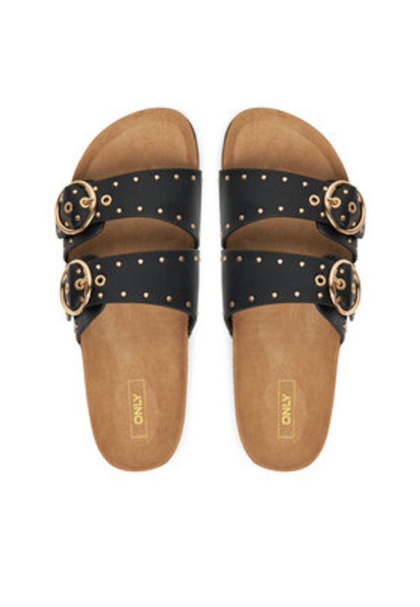 ONLY Shoes Klapki Onlmaxi-15 Pu Studs Buckle 15341190 Czarny. Kolor: czarny. Materiał: skóra