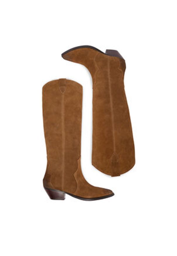 Badura Kowbojki EO-V365-206 Brązowy. Kolor: brązowy. Materiał: skóra, zamsz