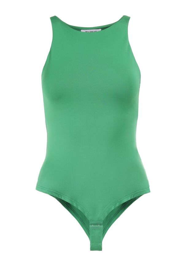 Born2be - Zielone Body Eudon. Kolor: zielony. Długość rękawa: bez rękawów. Wzór: gładki