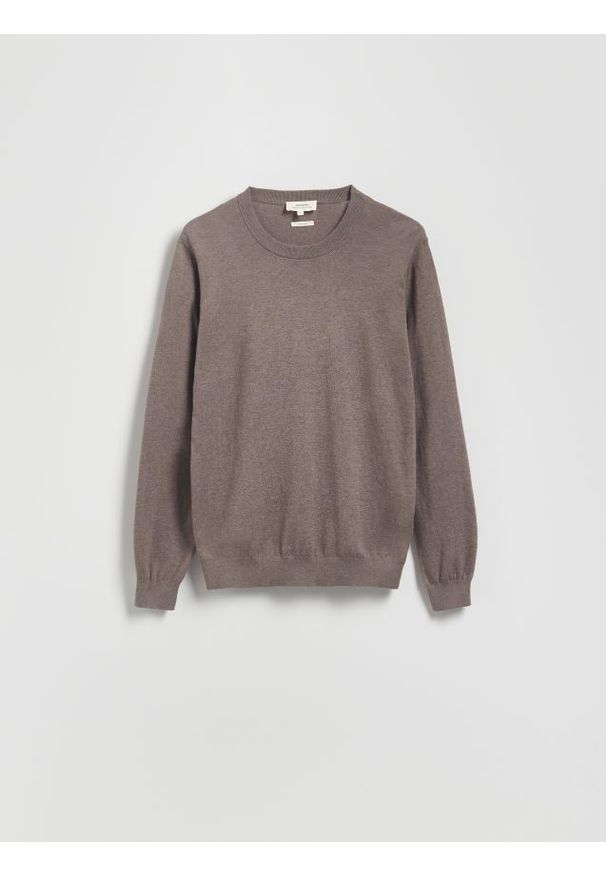 Reserved - Sweter z domieszką kaszmiru - beżowy. Kolor: beżowy. Materiał: kaszmir