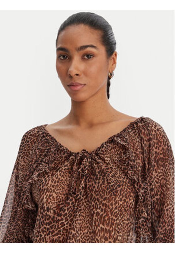 Morgan Bluzka 261-OWAY.F Brązowy Relaxed Fit. Kolor: brązowy. Materiał: syntetyk