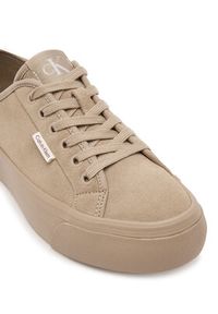 Calvin Klein Sneakersy Vulc Flatf Lace Up Sue/Wl Ck YW0YW02000 Beżowy. Kolor: beżowy. Materiał: zamsz, skóra #5
