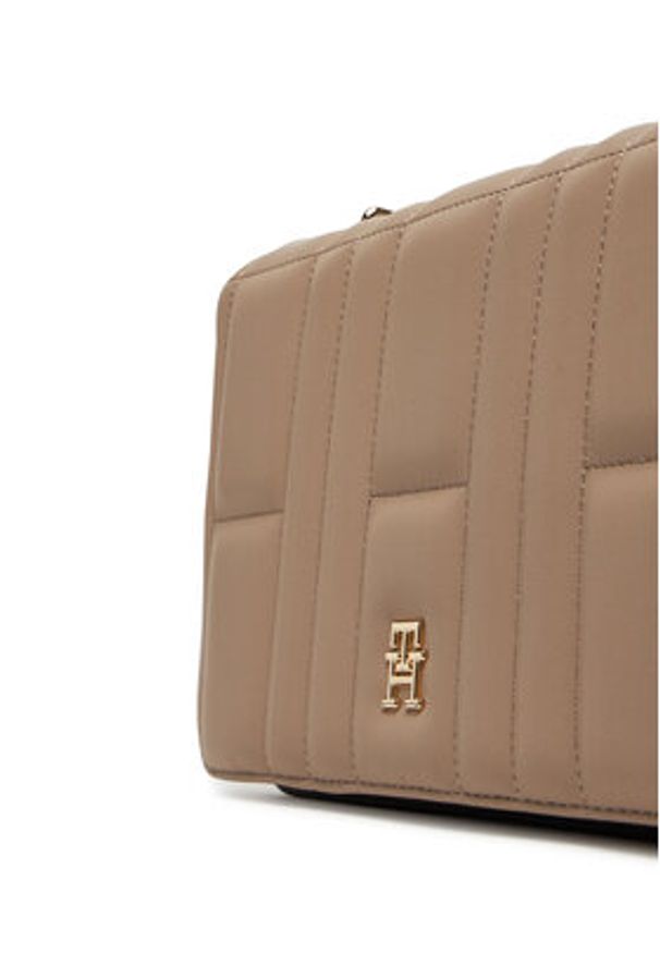 TOMMY HILFIGER - Tommy Hilfiger Torebka AW0AW17454 Beżowy. Kolor: beżowy. Materiał: skórzane