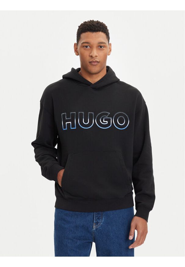 Hugo - HUGO Bluza Nogudi 50549151 Czarny Regular Fit. Kolor: czarny. Materiał: bawełna