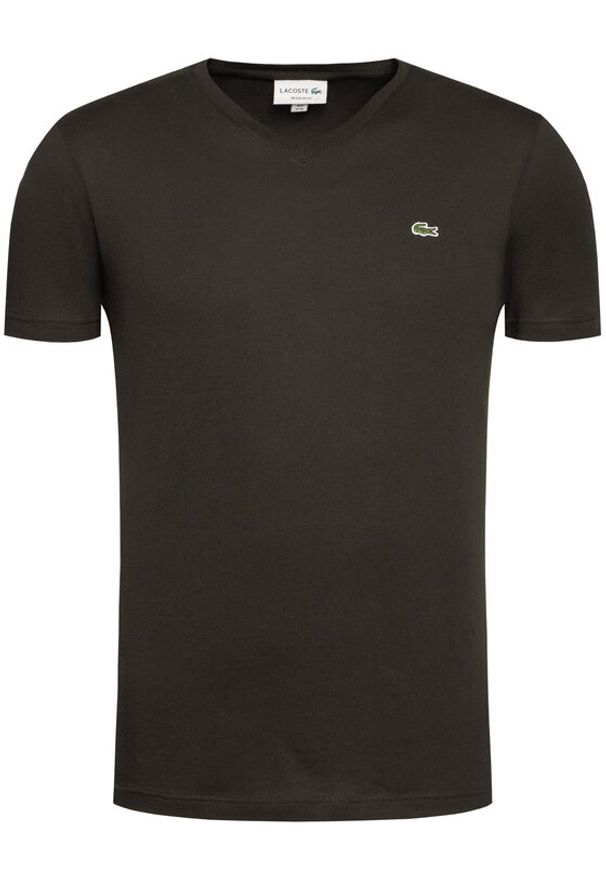 Lacoste T-Shirt TH2036 Czarny Regular Fit. Kolor: czarny. Materiał: bawełna