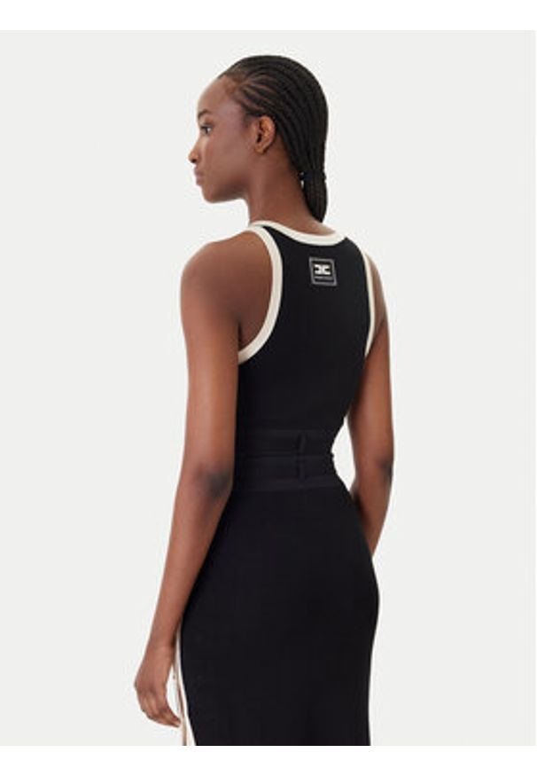 Elisabetta Franchi Top TK-71S-61E2-V270 Czarny Regular Fit. Kolor: czarny. Materiał: wiskoza