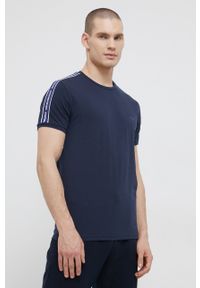 Emporio Armani Underwear T-shirt męski kolor granatowy z nadrukiem. Okazja: na co dzień. Kolor: niebieski. Materiał: dzianina. Wzór: nadruk. Styl: casual