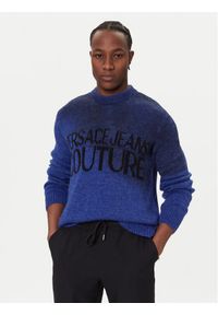 Versace Jeans Couture Sweter VERSACE JEANS-79GAFM05 Niebieski Regular Fit. Kolor: niebieski. Materiał: syntetyk