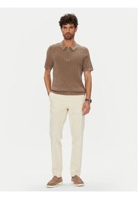 Michael Kors Polo CT560GT469 Brązowy Regular Fit. Typ kołnierza: polo. Kolor: brązowy. Materiał: bawełna #2