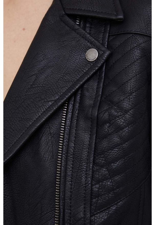 Pepe Jeans ramoneska Fania damska kolor czarny przejściowa. Kolor: czarny. Styl: klasyczny