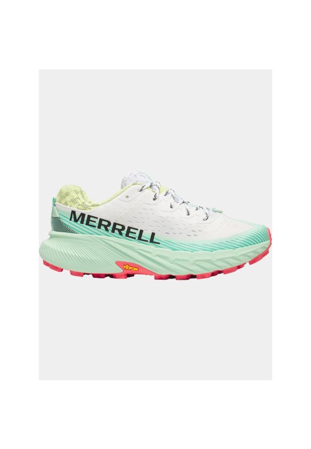 Damskie buty do biegania w terenie Merrell Agility Peak 5. Kolor: biały, wielokolorowy, zielony