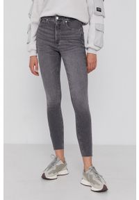 Calvin Klein Jeans Jeansy damskie high waist. Stan: podwyższony. Kolor: szary #1