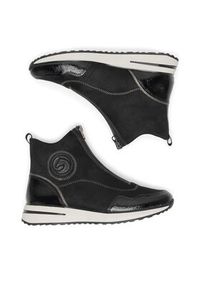 Remonte Botki D1G70-03 Czarny. Kolor: czarny. Materiał: materiał #6