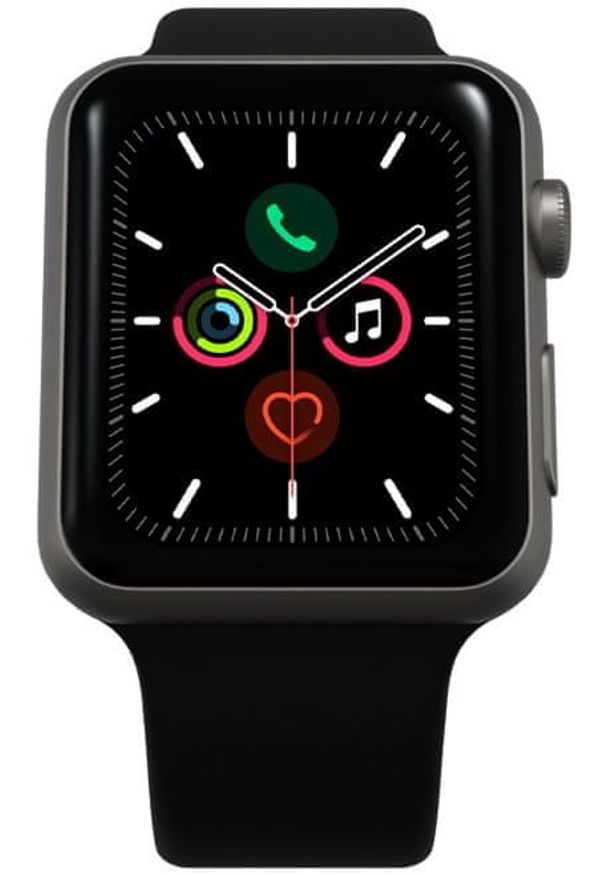 Apple Refurbished smartwatch Watch Series 5, 40mm Space Gray Aluminium Case with Black Sport Band (Renewd). Rodzaj zegarka: smartwatch. Kolor: szary. Styl: sportowy