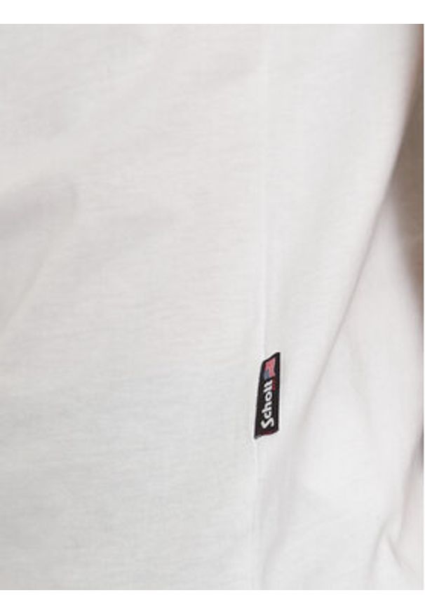 SCHOTT N.Y.C. T-Shirt TSCLAWS1 Biały Regular Fit. Kolor: biały. Materiał: bawełna