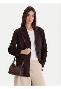 TOMMY HILFIGER - Tommy Hilfiger Torebka Soft Leather Mini Crossover AW0AW18306 Brązowy. Kolor: brązowy. Materiał: skórzane #4