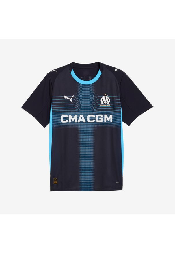Koszulka piłkarska Puma Olympique de Marseille 25/26 wyjazdowa. Materiał: materiał. Sport: piłka nożna