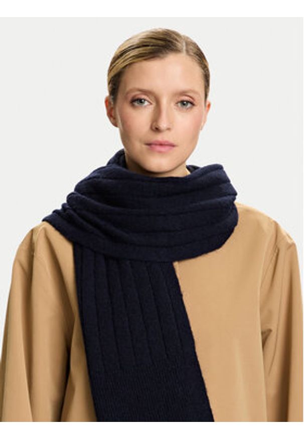 TOMMY HILFIGER - Tommy Hilfiger Szalik Flag Fluffy AW0AW17787 Granatowy. Kolor: niebieski. Materiał: poliester