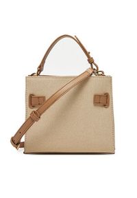 TOMMY HILFIGER - Tommy Hilfiger Torebka Th Heritage Mini Satchel Canvas AW0AW17406 Beżowy. Kolor: beżowy #4