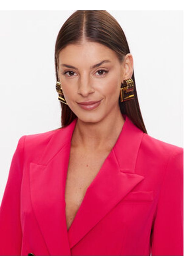 Elisabetta Franchi Marynarka GI-059-32E2-V550 Różowy Regular Fit. Kolor: różowy. Materiał: syntetyk