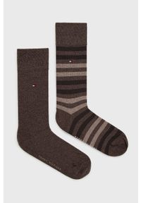TOMMY HILFIGER - Tommy Hilfiger - Skarpety (2-pack) 472001001. Kolor: brązowy