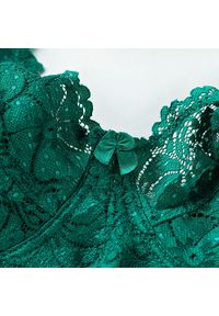 Intica - Biustonosz koronkowy plus size z delikatnym wsparciem na co dzień i okazje Natusuko. Kolekcja: plus size. Kolor: czerwony. Materiał: koronka. Wzór: koronka #4