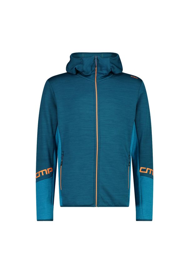 Polar z kapturem CMP. Typ kołnierza: kaptur. Kolor: niebieski. Materiał: polar. Sport: turystyka piesza