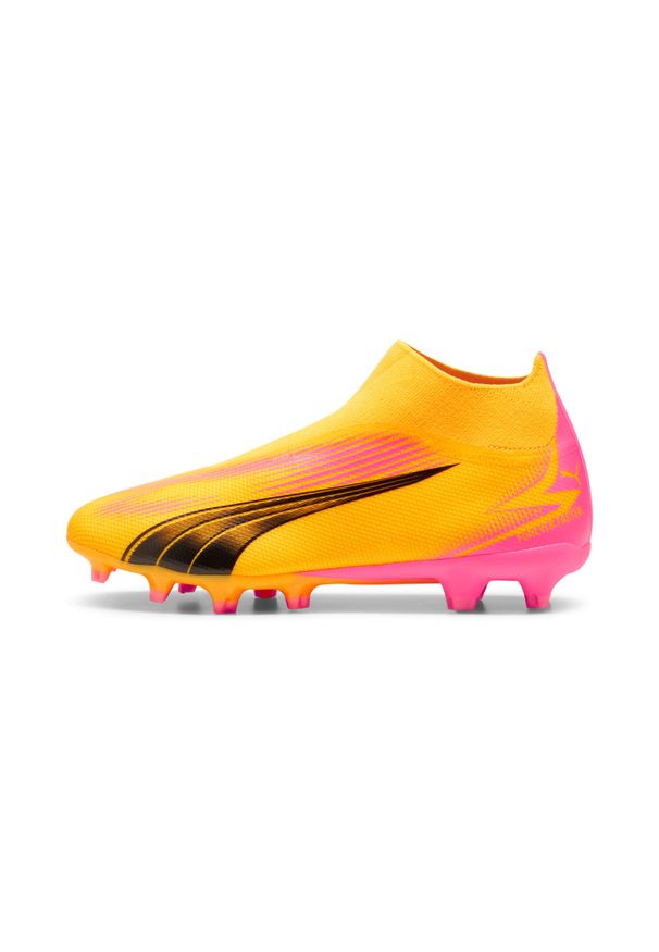 Buty piłkarskie Puma Ultra Match+ LL FG/AG. Kolor: pomarańczowy. Materiał: syntetyk, materiał. Sport: piłka nożna