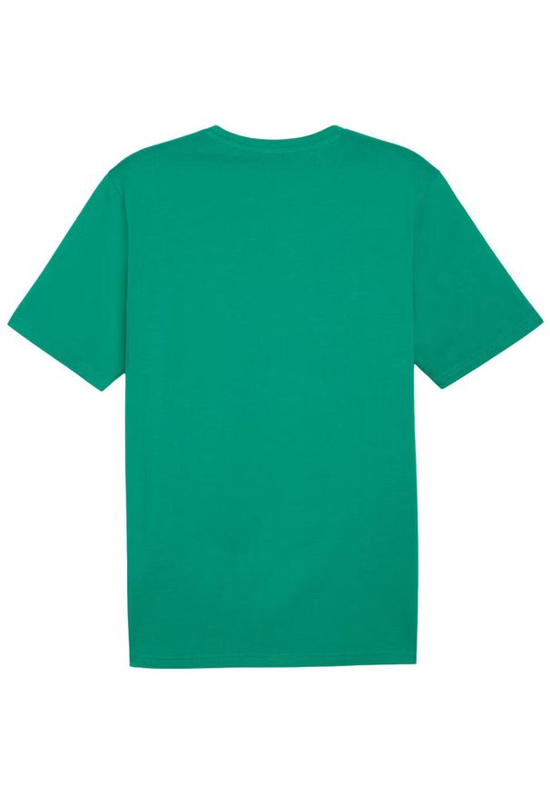 Koszulka męska Puma Team Rise Logo Jersey Cotton. Kolor: zielony, biały, wielokolorowy. Materiał: jersey. Sport: fitness, piłka nożna