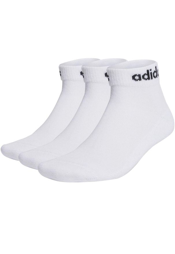 Adidas - Skarpety adidas Linear Ankle Socks Cushioned Socks 3p. Kolor: biały, czarny, wielokolorowy