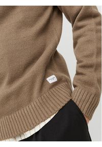 Jack & Jones - Jack&Jones Sweter 12236774 Brązowy Regular Fit. Kolor: brązowy. Materiał: syntetyk