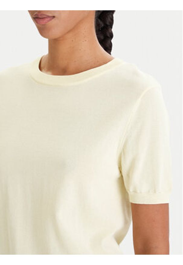 Patrizia Pepe Sweter 8K0409/K027-Y478 Żółty Regular Fit. Kolor: żółty. Materiał: syntetyk