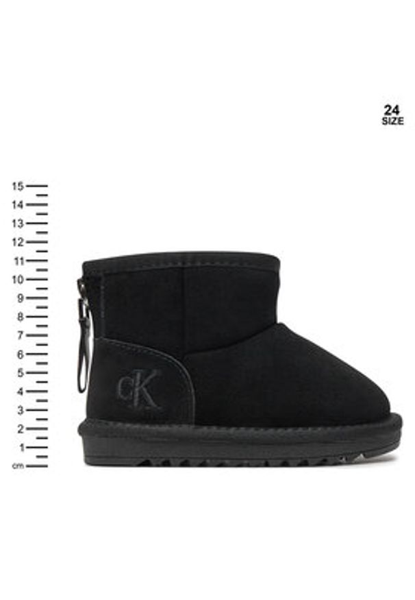 Calvin Klein Jeans Śniegowce Fur Boot V3A5-81036-0187 M Czarny. Kolor: czarny. Materiał: skóra, zamsz