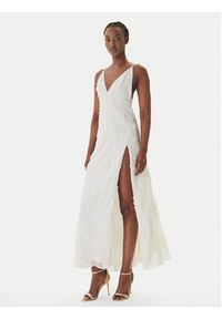 BARDOT - Bardot Sukienka wieczorowa Romaya 60334DB Écru Regular Fit. Materiał: syntetyk. Styl: wizytowy #4