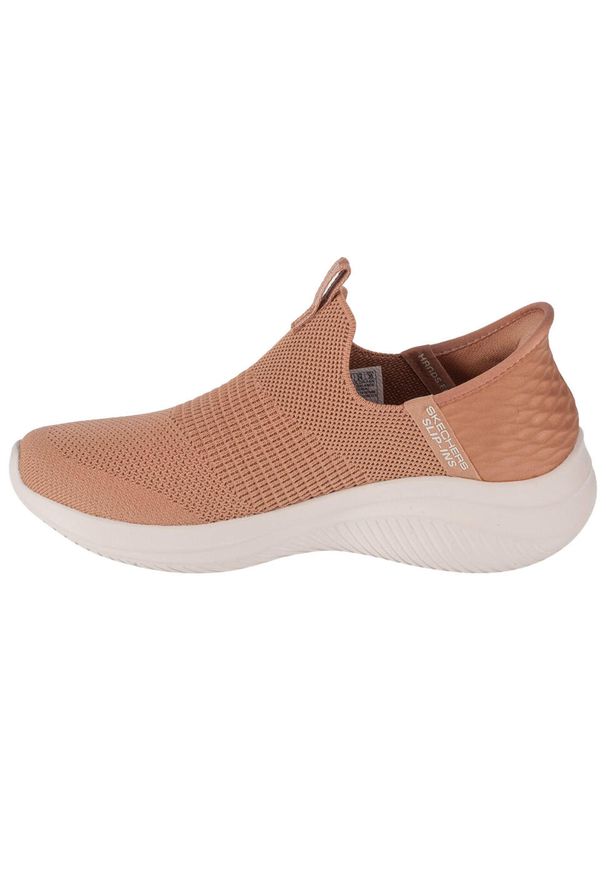 skechers - Buty do chodzenia damskie Skechers Ultra Flex 3.0. Kolor: brązowy. Materiał: materiał, syntetyk. Sport: turystyka piesza
