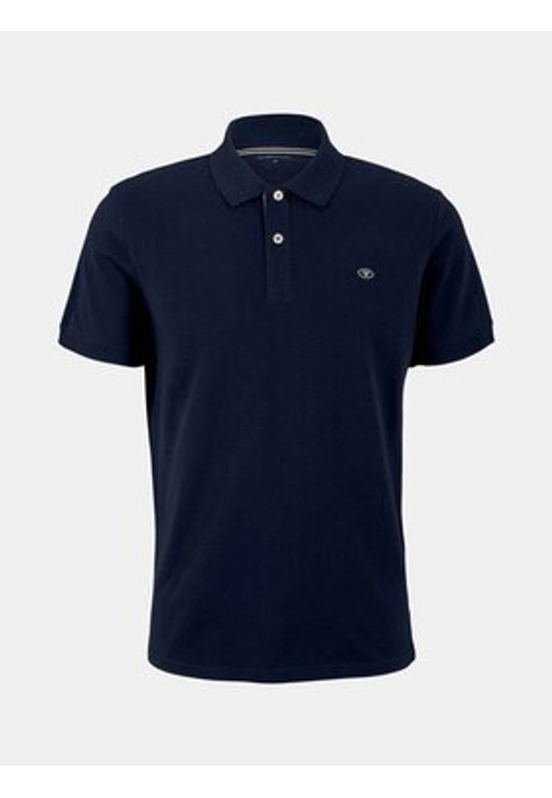 Tom Tailor Polo 1027713 Granatowy Regular Fit. Typ kołnierza: polo. Kolor: niebieski. Materiał: bawełna