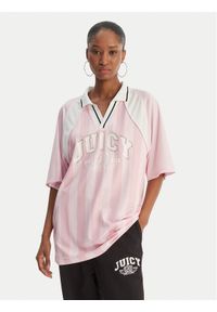 Juicy Couture Polo Juicy Football JCSCT126407 Różowy Oversize. Typ kołnierza: polo. Kolor: różowy. Materiał: syntetyk #1