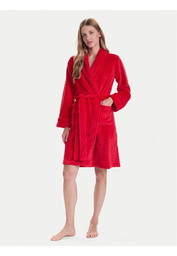 Lauren Ralph Lauren - LAUREN RALPH LAUREN Szlafrok ILN42455F Czerwony. Kolor: czerwony. Materiał: syntetyk