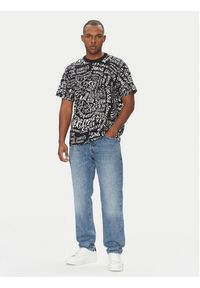 Versace Jeans Couture T-Shirt 78GAH6R0 Czarny Regular Fit. Kolor: czarny. Materiał: bawełna #5
