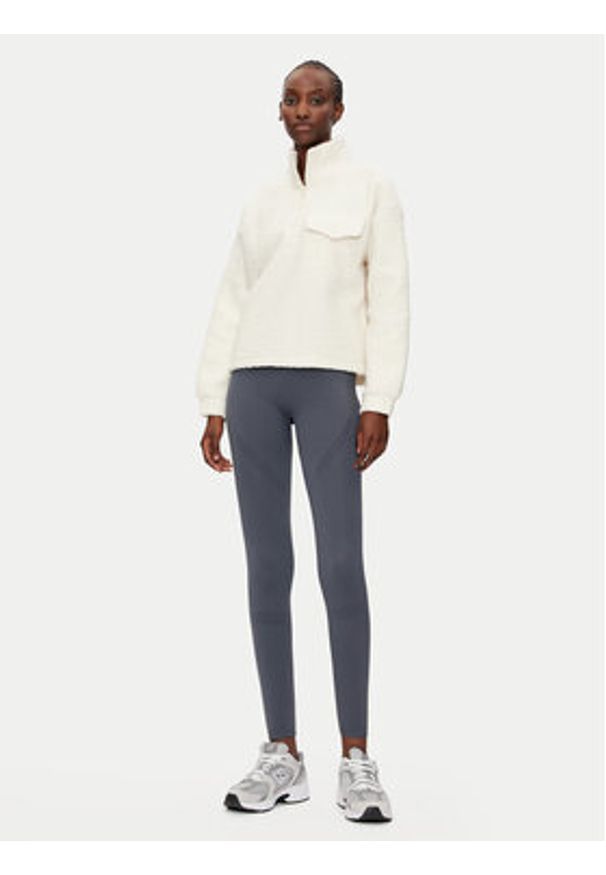 Athlecia Bluza Florrie W Sherpa Half zip EA243308 Beżowy Regular Fit. Kolor: beżowy. Materiał: syntetyk