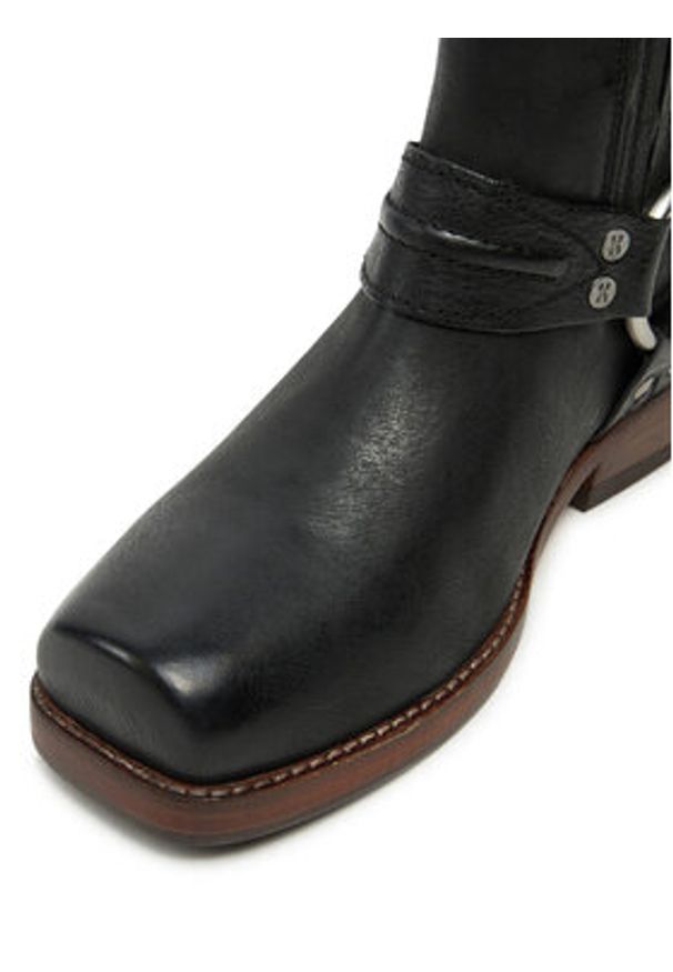 Bronx Botki Lo-Ua 47580-B Czarny. Kolor: czarny. Materiał: skóra