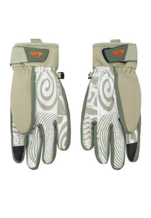Quiksilver Rękawiczki Męskie EQYHN03198 Zielony. Kolor: zielony. Materiał: materiał